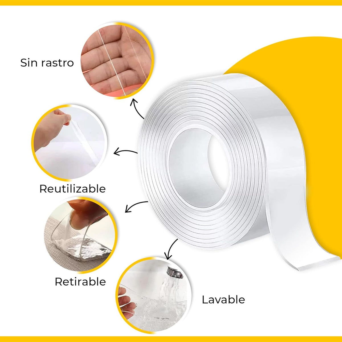 Cinta doble cara extrafuerte nanotech 3cm x 5m - additional image 8