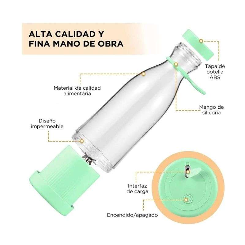 Mini Licuadora de Vaso Portátil Verde Agua - additional image 5